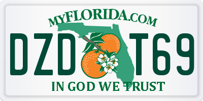 FL license plate DZDT69