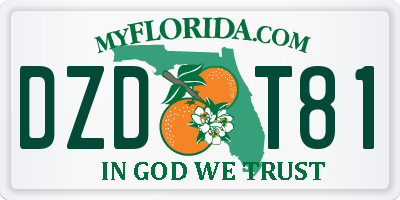 FL license plate DZDT81