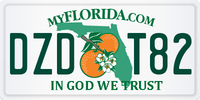 FL license plate DZDT82