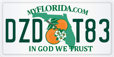 FL license plate DZDT83