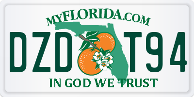 FL license plate DZDT94