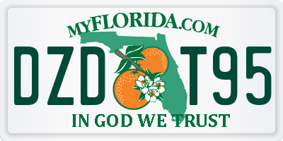 FL license plate DZDT95