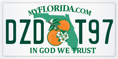 FL license plate DZDT97