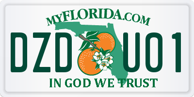 FL license plate DZDU01
