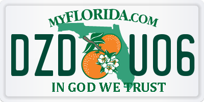FL license plate DZDU06