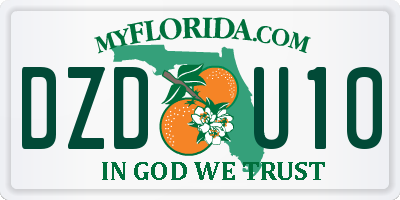 FL license plate DZDU10