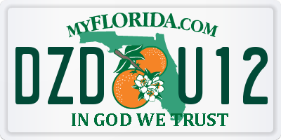 FL license plate DZDU12