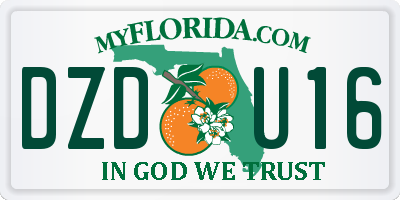 FL license plate DZDU16