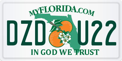 FL license plate DZDU22