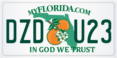 FL license plate DZDU23