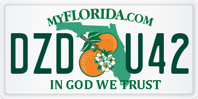 FL license plate DZDU42
