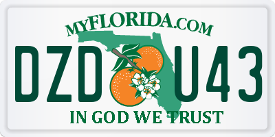 FL license plate DZDU43