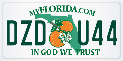 FL license plate DZDU44