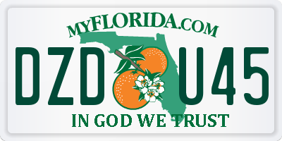 FL license plate DZDU45