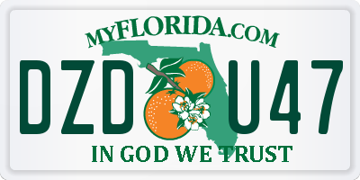 FL license plate DZDU47