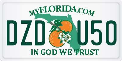 FL license plate DZDU50