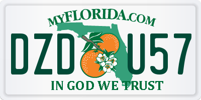 FL license plate DZDU57