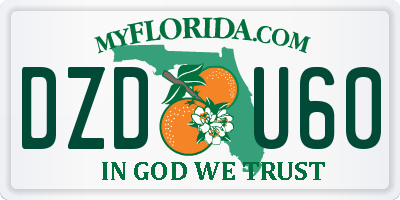 FL license plate DZDU60