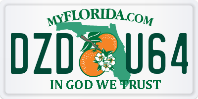 FL license plate DZDU64