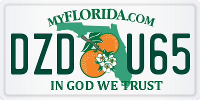 FL license plate DZDU65