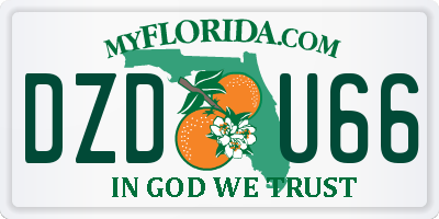 FL license plate DZDU66