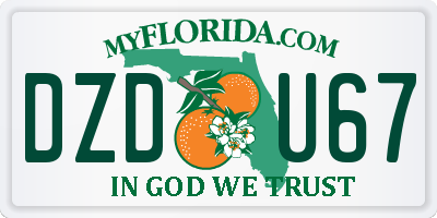 FL license plate DZDU67