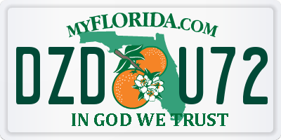 FL license plate DZDU72