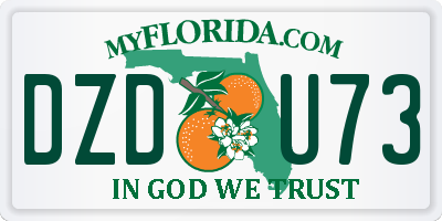 FL license plate DZDU73