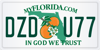 FL license plate DZDU77