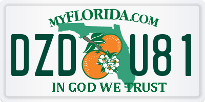 FL license plate DZDU81