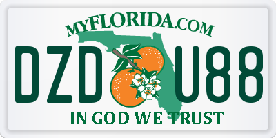 FL license plate DZDU88