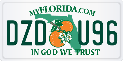 FL license plate DZDU96