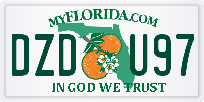 FL license plate DZDU97