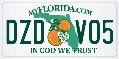 FL license plate DZDV05
