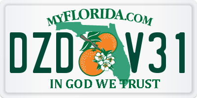 FL license plate DZDV31