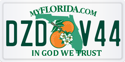 FL license plate DZDV44