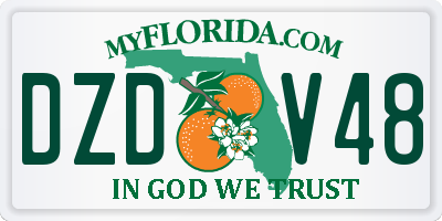 FL license plate DZDV48