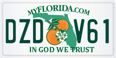 FL license plate DZDV61
