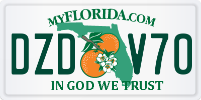 FL license plate DZDV70