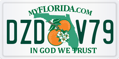 FL license plate DZDV79