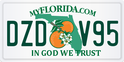 FL license plate DZDV95