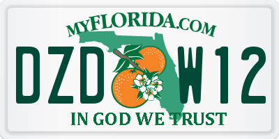 FL license plate DZDW12