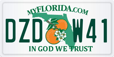FL license plate DZDW41