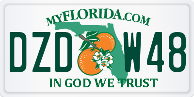 FL license plate DZDW48