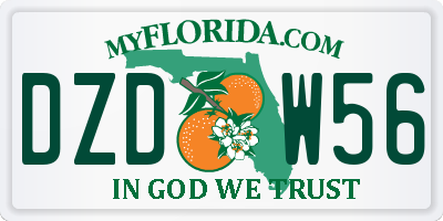 FL license plate DZDW56