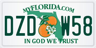 FL license plate DZDW58