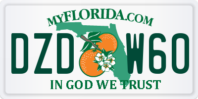 FL license plate DZDW60