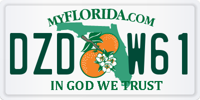 FL license plate DZDW61