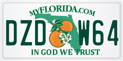 FL license plate DZDW64