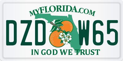 FL license plate DZDW65